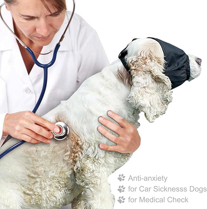 Dog Grooming Head Wrap Soft Pet Eye Covering Fear Reduction Soothing Supply Bathing Blowing Drying Tool Dog Grooming Accessories