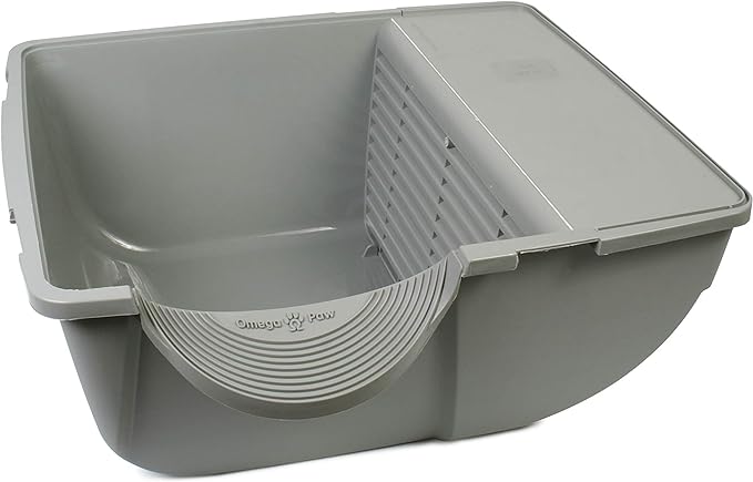Omega Paw Roll 'n Clean Self Cleaning Litter Box, Brown, Large