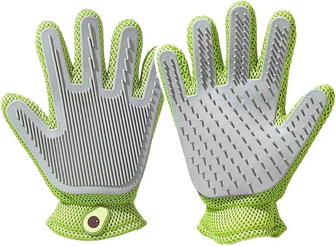 Double Sided Silicone Pet Grooming Glove for Efficient Hair Removal and Relaxing Massage on Cats and Dogs Cats Brush
