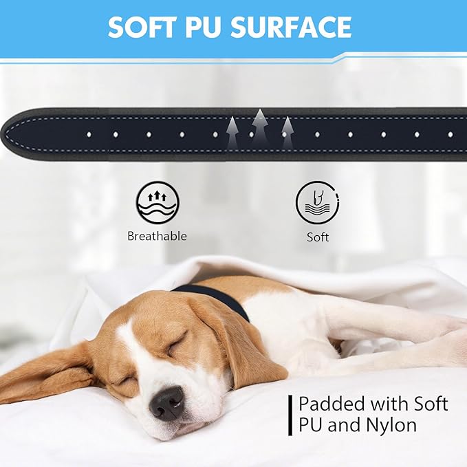 GPS Tracker for Dogs, 2 in 1 Pet Tracking Smart Collar (Only iOS), No Monthly Fee GPS Tracker Dog Collar, Real-time Location Comfortable PU Tracker Tag for Small, Medium Large Dogs(Locator Included)