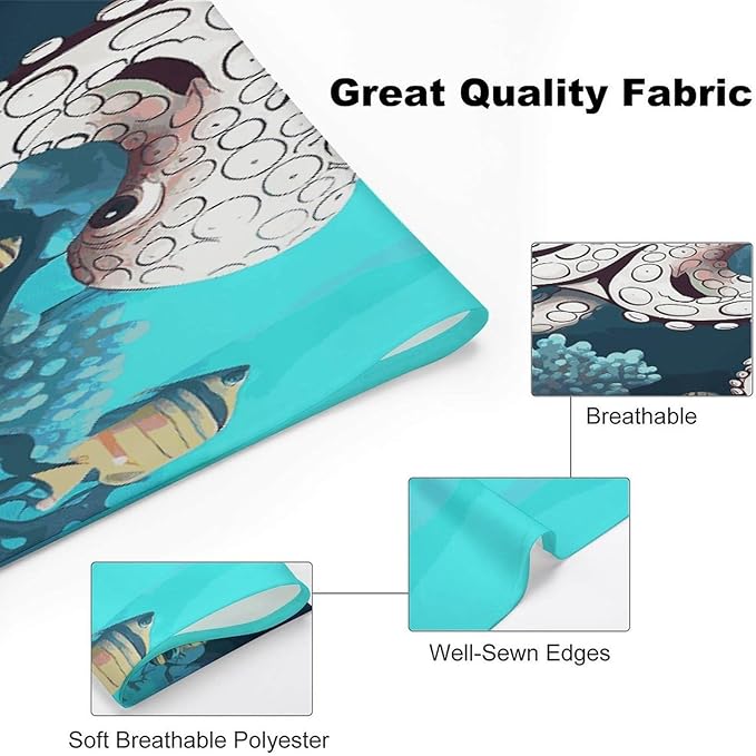 Dog Bandana Spring Pet Scarf Adjustable Triangle Marine Life Printing Dog Bib Washable Polyester Puppy Bandana for Small Medium Large Dogs Cat Birthday Party Supplies