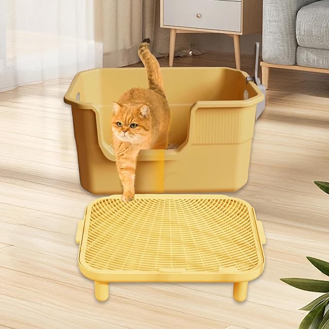 Cat Litter Ramp Trapper Mat Washable Double Layered Non-Slip Step for Indoor Cats Balcony Living Room- Medium