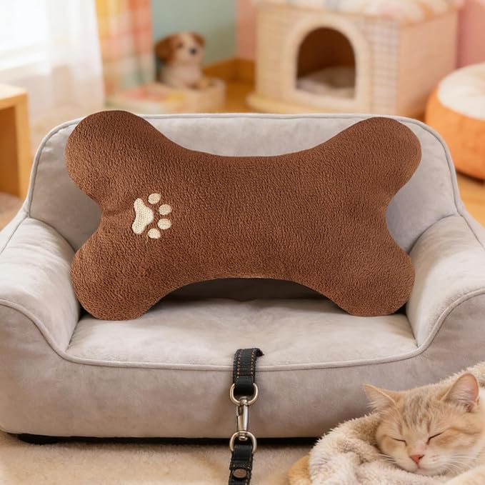 Pet Pillow | Chew-Resistant Pet Supplies | Stuffed Dog Toy Plush Animals - for Small Medium Large Puppy Kitten Aggressive Chewers Cuddling Sleeping