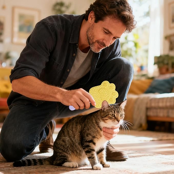 Dog Hair Remover, Double?sided Grooming, 19x9x1cm, Pet Hair Brush, Cat Furs Remover, Cleaning Massage Tool, For Furniture Cleaning, Carpet Brushing, Clothes Upkeep