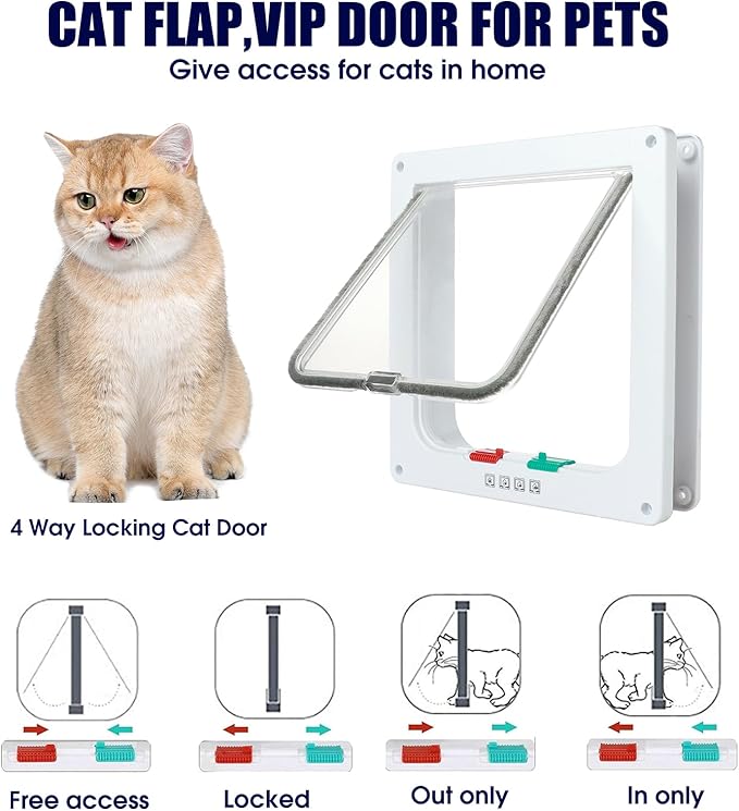 Plastic Cat House Outdoor & Indoor, Feral Cat Houses with Escape Door, Waterproof Outdoor Cat Shelter for Feral Stray Cat Kitty, Assemble Easily