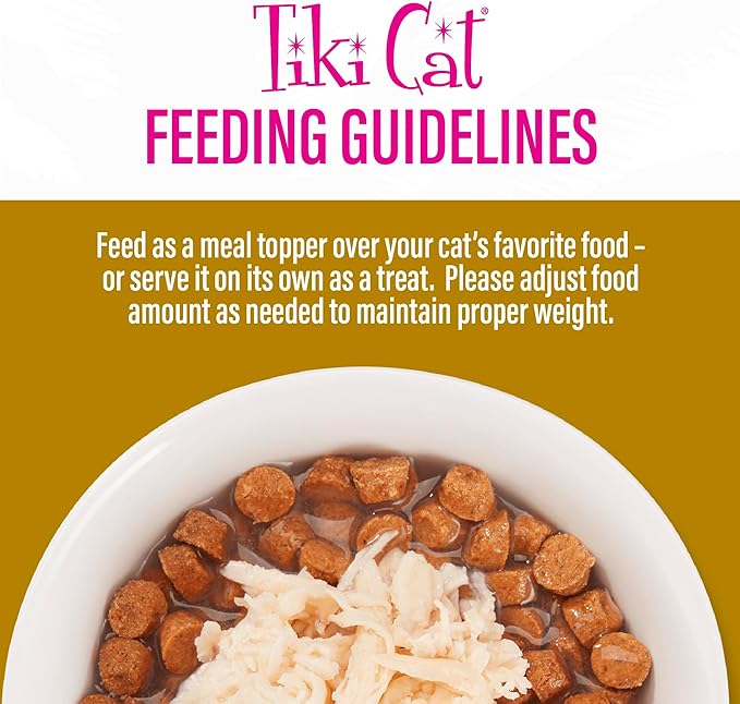 Tiki Cat Born Carnivore Complements Wet Cat Food Topper, Chicken, 2.1 oz. Pouch (12 Count)