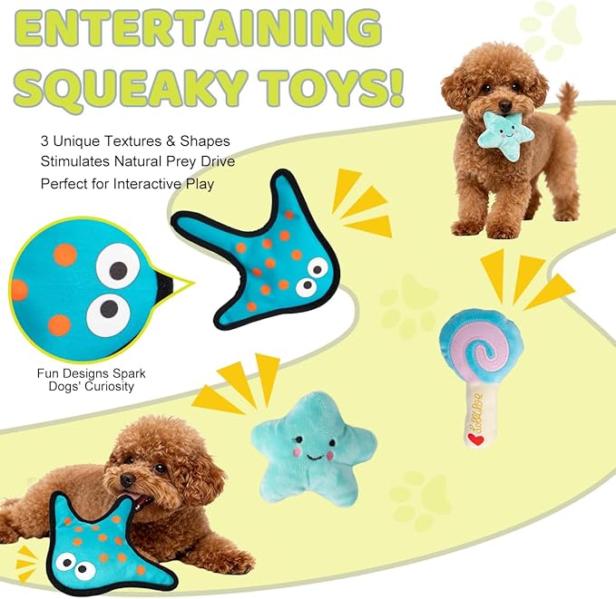 Puppy Chew Toys for Teething- 14pcs Interactive Pet Toy Set for Small Breed with Squeaky Rope Ball Toys - Birthday Gifts for Dogs