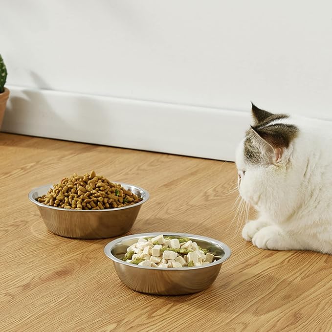 Stainless Steel Pet Dog Bowl Feeder Skidproof Anti-Slip Shape Bowls Food Accessories Pet Supplies Bowl Bowls Large Capacity