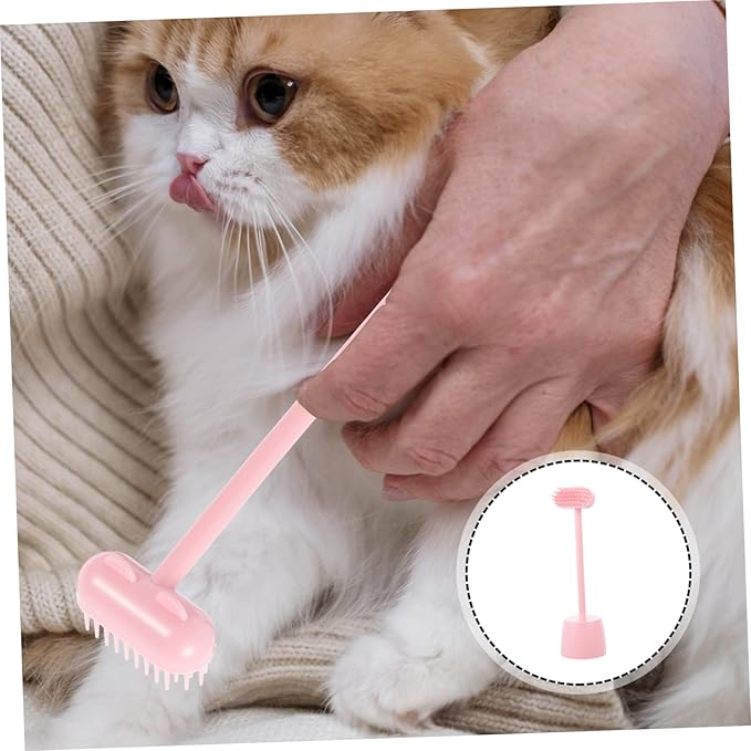 BESPORTBLE 2pcs Scratch Brush Pet Massage Brush Innovative Cat Grooming Tool for Shedding Cleaning Self-grooming Design for Cats and Puppies