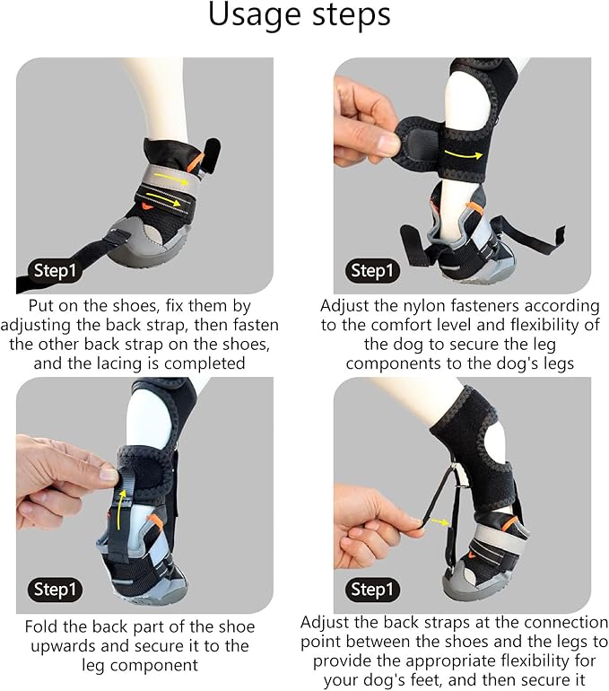 Light Weight Dog Boot with Adjustable Straps Corrective Pet Shoe Dog Paws Protectors Safety Dog Winter Outdoor Supply