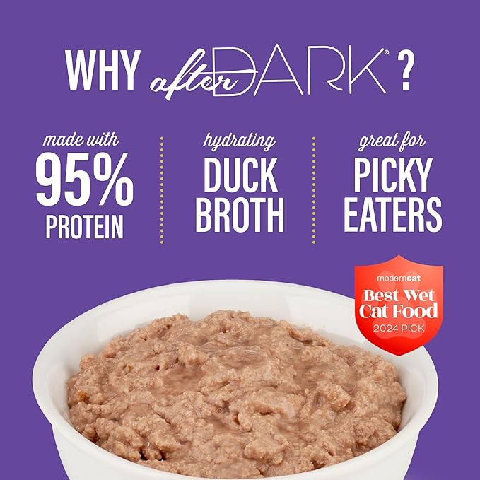 Tiki Cat After Dark Soft Pate, Duck & Chicken Liver, High-Protein, Wet Cat Food for Adult Cats, 3 oz. Can (12 Count)