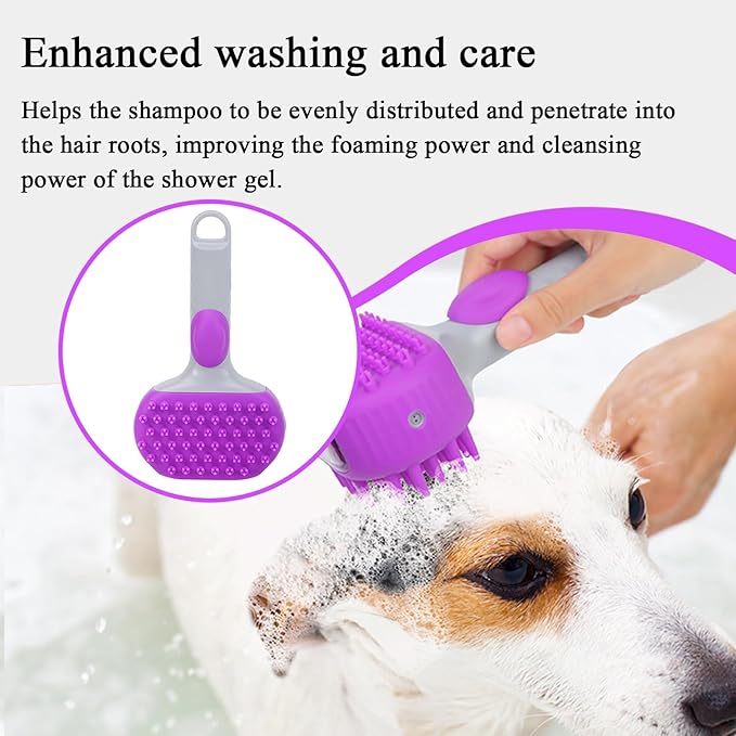 Cat Brush, Pet Grooming Brush Double-Sided, Knot Proof Deep-Cleaning Massager, Gentle Hair Care with Steam, Ergonomic Handle, Shedding Removal Bathing Kitten Dog Supplies