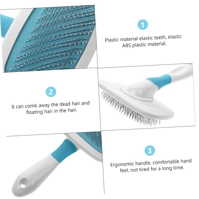 1Pc Pet Comb Rotating Grooming Tool for Cats and Dogs Comfortable Hair Brush with Bead for Shedding and Grooming Pet Supply for