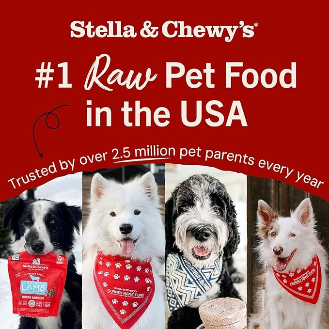 Stella & Chewy's Freeze-Dried Raw Dinner Patties - Simply Venison Recipe - High Protein Grain-Free Puppy & Dog Food - Perfect for Picky Eaters - 25 oz (Pack of 2)