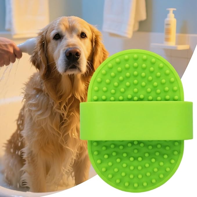 Dog Bath Brush,Silicone Soothing Massage Pet Grooming Supplies,Dog Scrubber - for Long Short Haired Puppy Cats Kitten Care