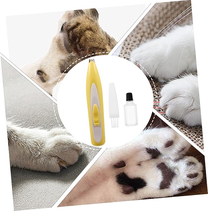 YARNOW Silent Electric PET Hair Clipper Rechargeable Dog and Cat Grooming Trimmer Cordless Hair Removal Tool for Paws Ears and Face Professional PET Grooming Clippers LED Display
