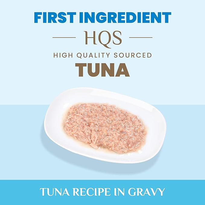 almo nature Supportive Formula Indoor HQS Flaked Tuna Formula in Gravy Wet Cat Food, 1.77-oz can, case of 6 (Pack of 4)