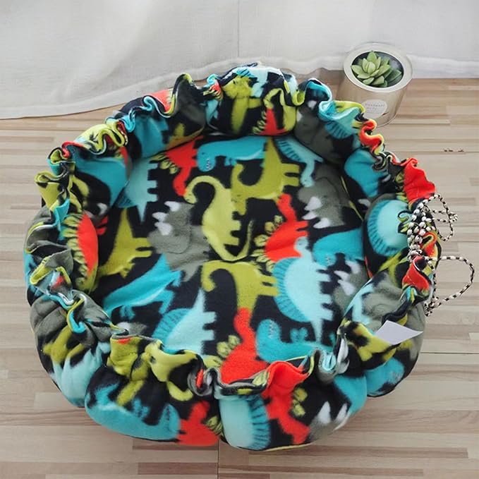 Round Bed Sleeping Dog Winter House Drawstring Design Pet Mat for Kitten Puppy Sleeping Supplies Sofa Plush Sofa on