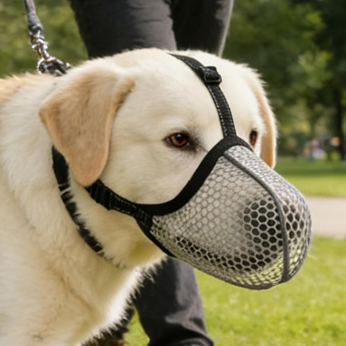 Dog Muzzle,Reflective Adjustable Pet Supplies - Anti-Bite Soft Muzzle for Dogs | for Small Medium Large Puppy Stop Scavenging Grooming Barking Vet Visit