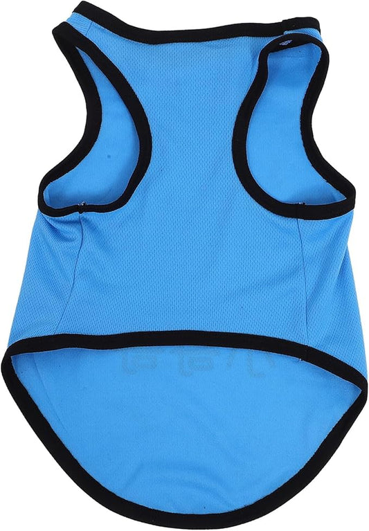 Pet Dog Vest Mesh Cooling Sleeveless Shirt Blue XL Breathable Puppy Clothes Lightweight Summer Pet Supplies