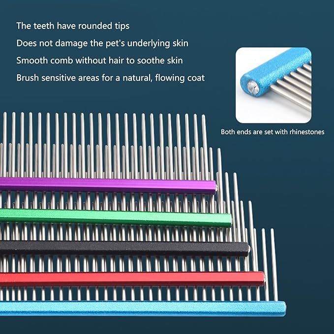 2PCS Hair Brush Comb For Cats Shedding Furs Grooming Dog Remover Massage Messfree Pet Grooming Supply Cats Hair Deshedding Brush
