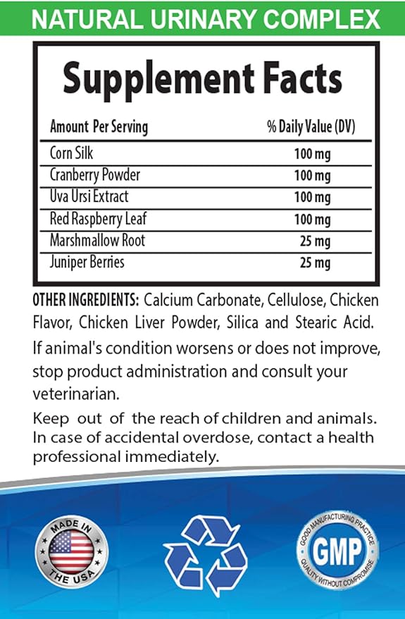 cat Incontinence Supplements - CAT Healthy Urinary Complex - UTI Solution - Natural Formula - cat Cranberry Powder - 2 Bottles (180 Tablets)