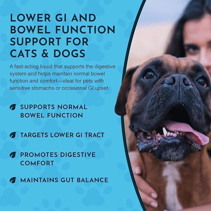 Animal Essentials Colon Rescue for Dogs & Cats - Constipation Relief, Stool Softener with Slippery Elm, Marshmallow Root, Licorice Root - 1 Fl Oz