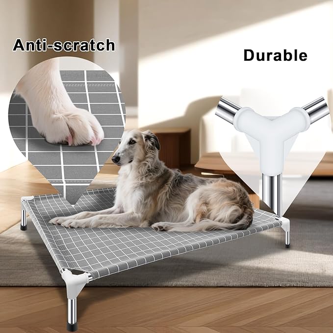 Elevated Dog Bed Pet Cot - Dog Cots Beds for | Detachable Raised Cat Dog Pet Bed, XL