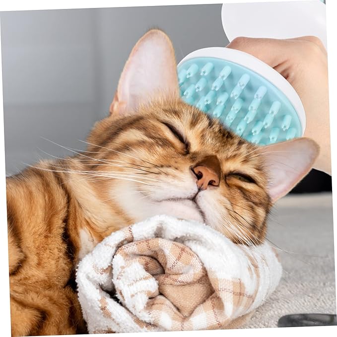 GALPADA Pet Cat Grooming Massage Brush Multi-functional Hair Removal Tool for Cats and Dogs Comfortable Bathing Comb for Shedding Household Pet