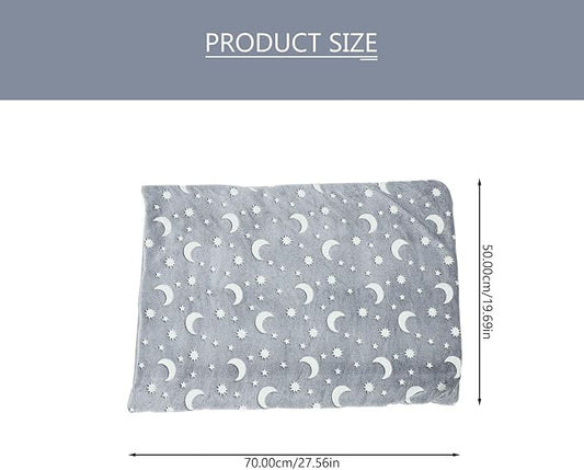 Pet Winter Pad Luminous Dog Floor Pad Cat Warmth Mat Soft Polar Fleece 50x70cm Washable Pet Supply for Indoor Use