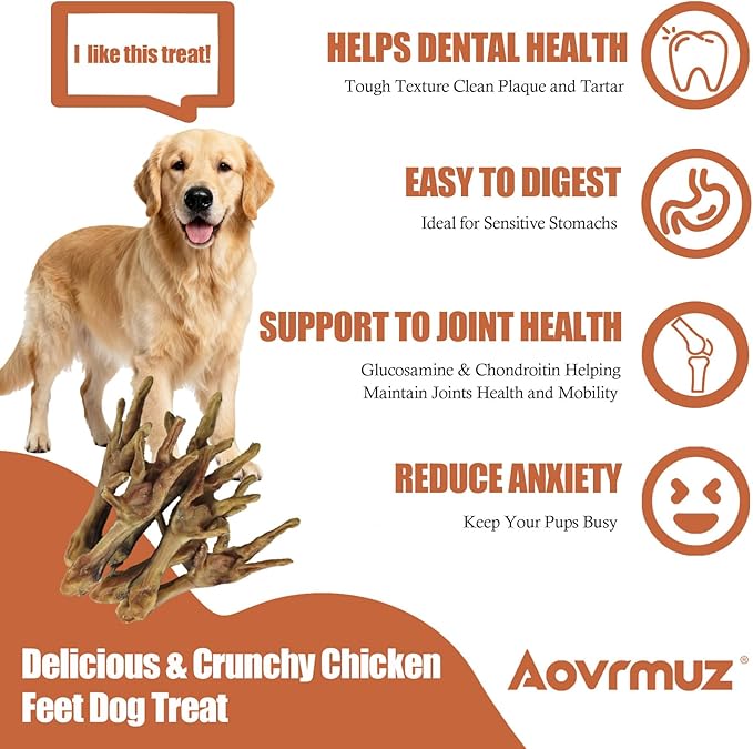Natural Nail-Free Dehydrated Chicken Feet Dog Chews