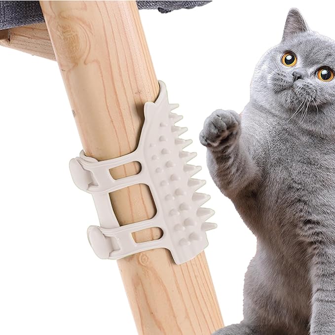 Cat Selff Scratcher - Selff-Grooming Cat Wall Brush, Adjustable Silicone Cat Corner Scratcher, Wall-Mounted Pet Massage Brush | Soft Selff-Cleaning Brush Suitable for Cats, Kittens, and Puppies