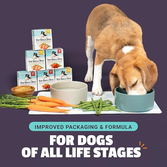 Fresh Dog Food, All Natural Complete Meal or Kibble Topper, Shelf Stable Premade Wet Recipe with Added Vitamins & Minerals for Picky Eaters Puppies Seniors (Chicken 30 x 8.75oz Cartons)