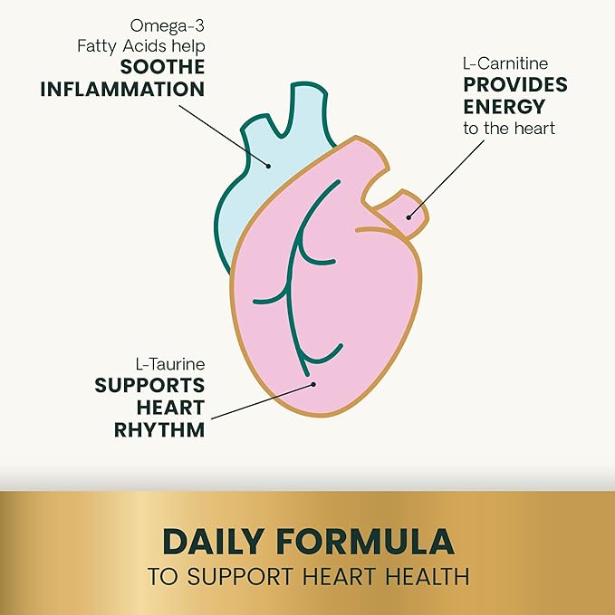 VetriScience Extra Strength Healthy Heart Chews, Vetri Cardio Supplement for Dogs, Heart Support Supplement with Taurine, Carnitine, CoQ10, Hawthorn and Berberine, Chicken, 60 Count