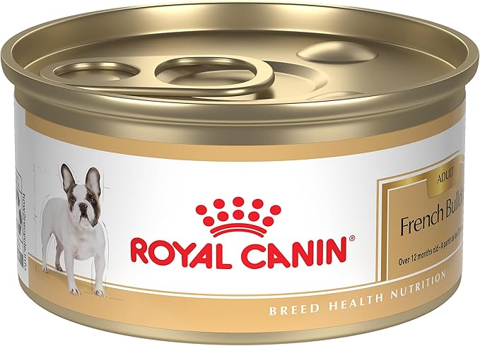 Royal Canin Breed Health Nutrition French Bulldog Wet Dog Food for Adult Dogs, Loaf Wet Food for French Bulldogs 12 Months+, Supports Digestive Health and Bone & Joint Health, 3 oz can