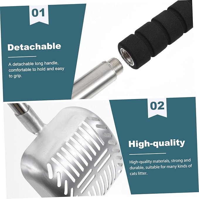 Handheld Cat Litter Scooper Handle Efficient Poop Cleaning Tool for Cats and Pets Designed for Easy Waste Removal and Simple Maintenance