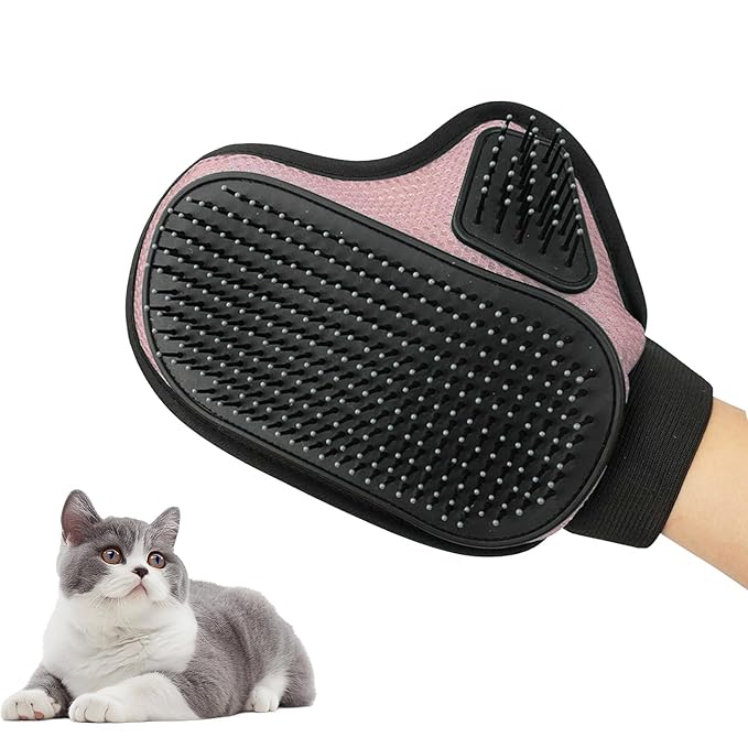 Pet Grooming Massage Glove for Cats Dogs,Remove Loose Fur Cleaning Massage Tool, Large Grooming Gloves for Long Hair or Thick Hair Dogs and Cats