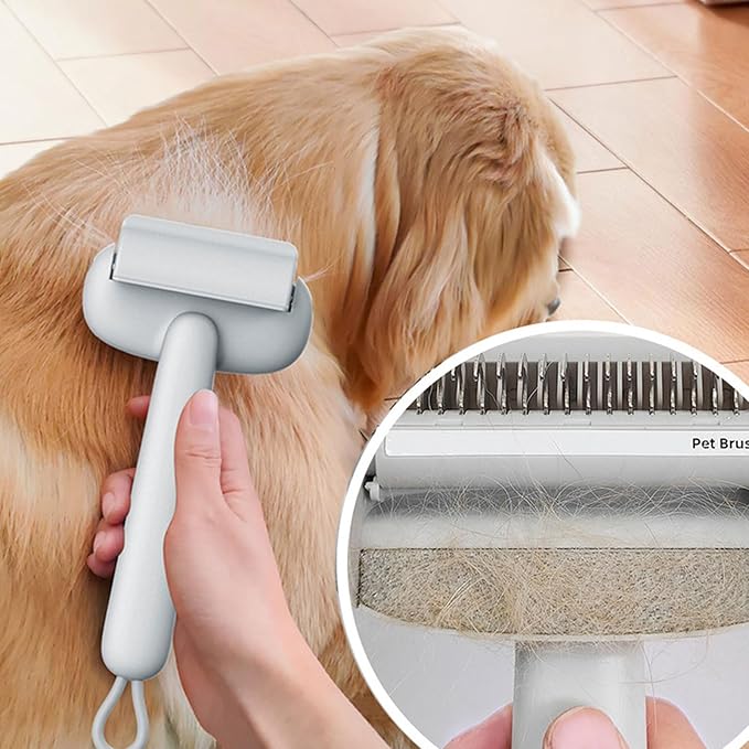 Canine Cats Grooming Brush Safely Remove Tangles Shedding Hair Remover Soft Rounded Edges Long Short Coat Care PET Shedding Comb