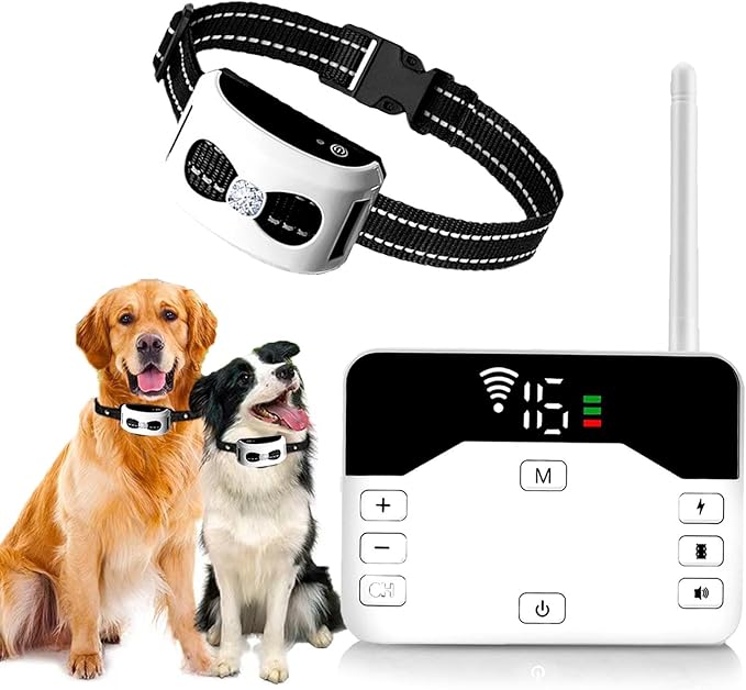 For1dog,Wireless Dog Electric Fence,2025 Safety Pet Containment System with Remote Training Shock Collar,Waterproof & Rechargeable,3 Training Modes,30-800ft Range Adjustable for Stubborn Dogs