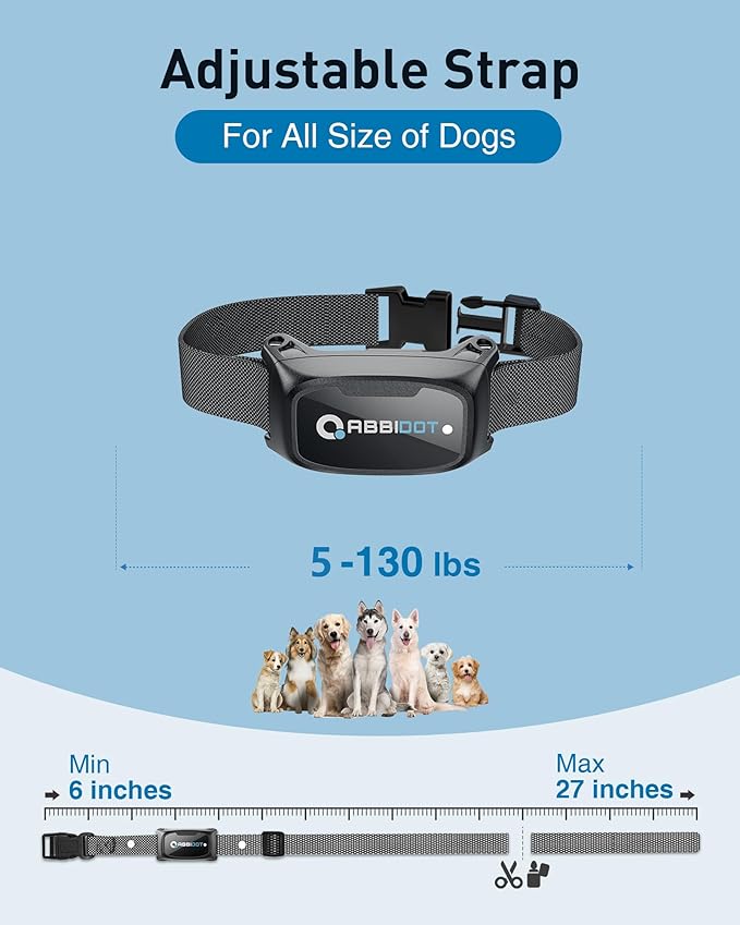 ABBIDOT Dog Shock Collar - 3500FT Dog Training Collar with Remote，IPX7 Waterproof & 4 Training Modes, Safety Lock & Night Vision Light，Rechargeable E-Collar for All Breeds