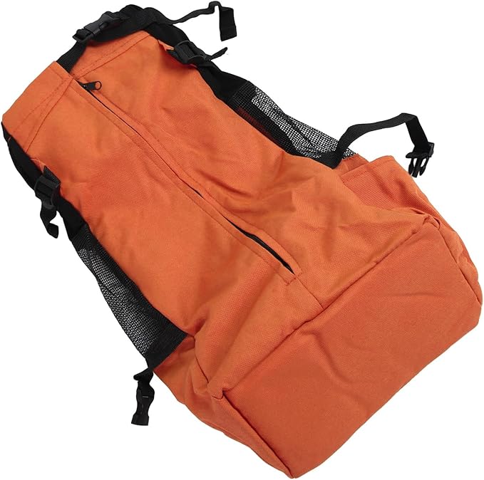 Zerodis Pet Carrier Backpack Front Back with Ventilated Mesh Hands Free for Travel Outdoor Hiking Cycling Cat Dog Supplies (Orange)