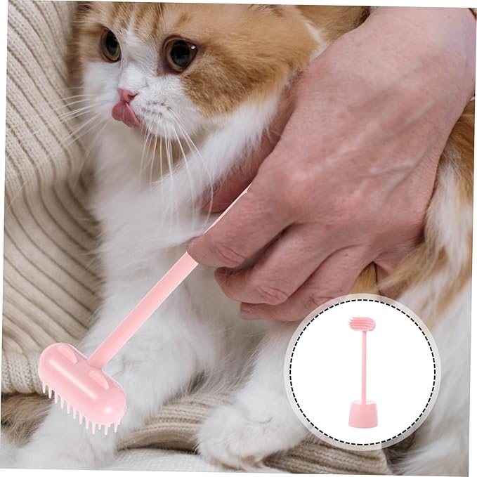balacoo Multifunctional Cat Grooming Brush Massage Scratch Brush Pet Hair Remover for Cats Dogs Cleaning Abs Material