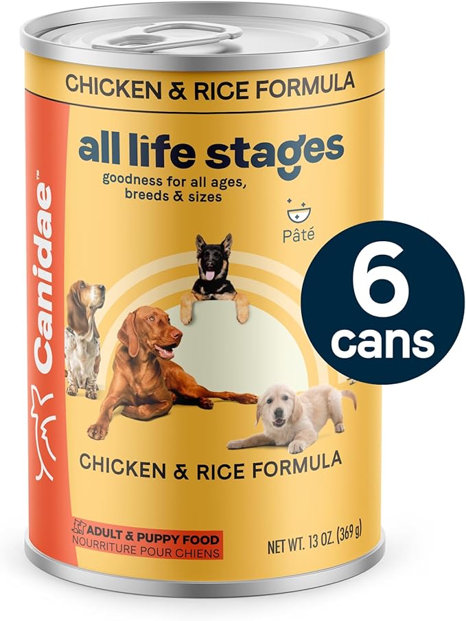 Canidae All Life Stages Premium Wet Dog Food for All Breeds, All Ages, Chicken & Rice Recipe, 13 oz. (Case of 6)