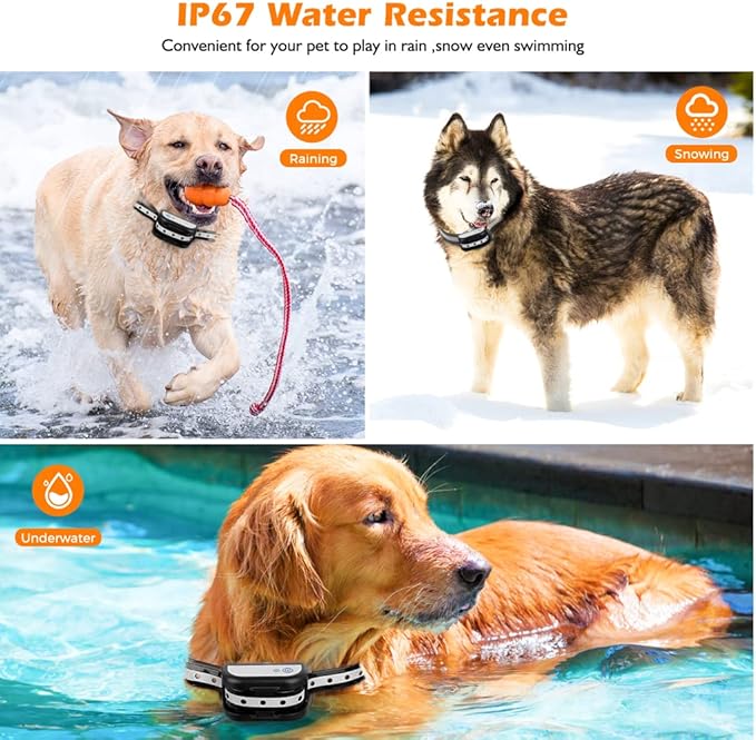 Wireless Dog Fence, Electric Fence System,Remote Dog Shock Training Collar 2 in 1, Perimeter Wireless Dog Boundary Pet Containment System Outdoor for The Yard,Suitable for Large/Small Dogs