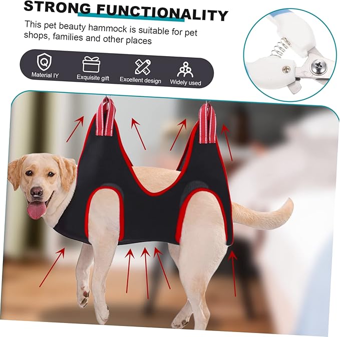 1Set Pet Grooming Hammock for Dogs Cats Durable Breathable Sling for Nail Trimming Bathing and Grooming for Pet Shops and Home Use