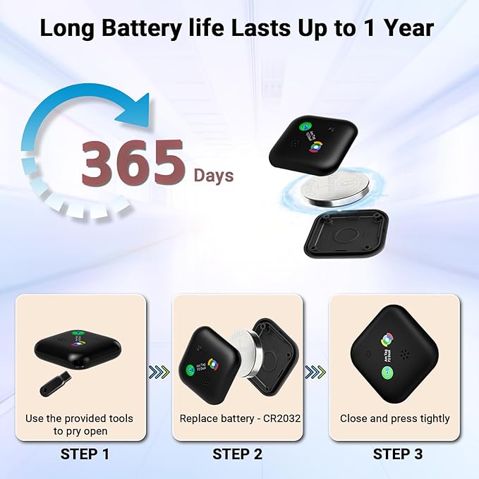 Dual-System Compatible Bluetooth Tracker for iOS or Android Key Finder, Item Locator, Smart Luggage Tracker, Pet Tracker Works with Apple Find My or Google Find Hub IP67 Waterproof Rating (4-Pack)