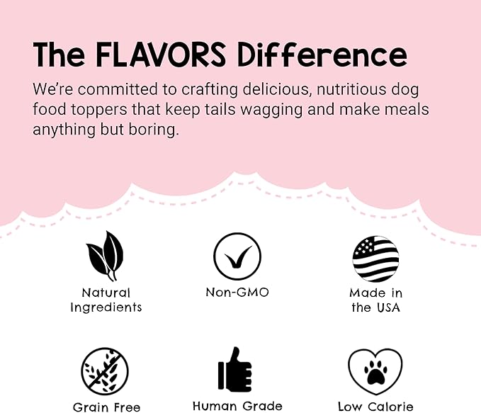 Flavors Food Topper for Dogs, Red Meat Recipe, 6-Ounce, Pack of 2