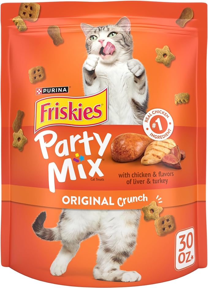 Purina Friskies Cat Treats, Party Mix Original Crunch - 30 oz. Pouch