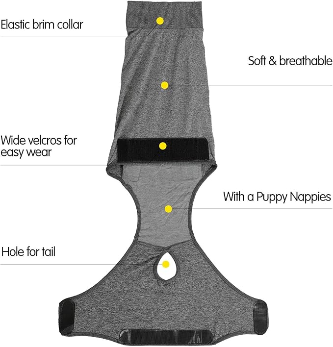 Breathable Polyester Dog Surgeries Bodysuit Ensuring and Comfortable During and Post Recovery Clothing Pet Supply Breathable Dog Recovery Bodysuit