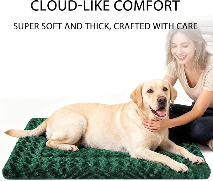 Dog Bed Mat - Dog Crate Pad - Reversible Dog Mat for Pet Comfort - Soft Bed Pads with Dual-Sided Design for All Seasons - Durable, Machine Washable Mat for Crates, Travel, and Home